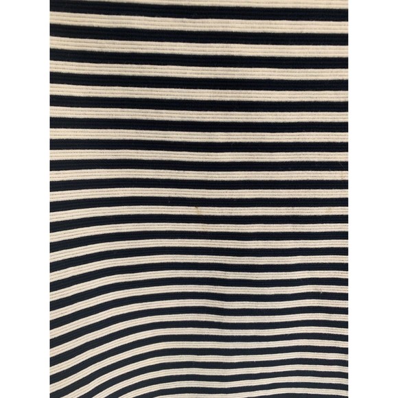 TALBOTS Stretch Cotton Womens Small Striped Boat Neck 3/4 Sleeve Black White - Picture 7 of 12